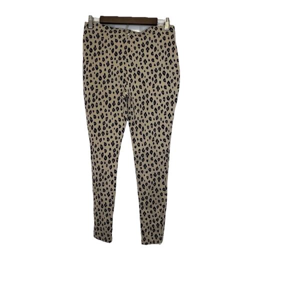 Chico's Women's Animal Print Leopard Ankle Pants Pull Knit Plus Size 0 (14/16) - Picture 2 of 10